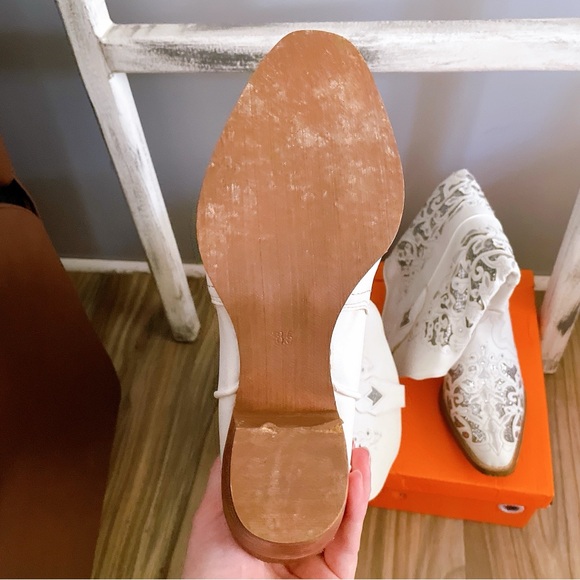 SHEIN White Heeled Boots Size 8.5 - Picture 10 of 13